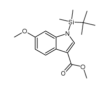 methyl 1-(tert-butyldimethylsilyl)-6-methoxy-1H-indole-3-carboxylate结构式