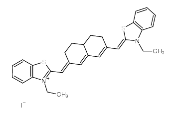 3,3'-diethyl-9,11,13(penta-1'',3'',5''-triyl)-thiatricarbocyanine iodide结构式