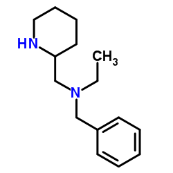 N-Benzyl-N-(2-piperidinylmethyl)ethanamine结构式