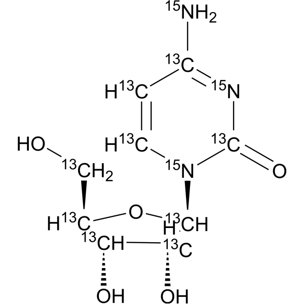 Cytidine-13C9,15N3 Structure