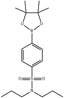 N,N-二丙基-4-(4,4,5,5-四甲基-1,3,2-二噁硼戊环-2-基)苯-1-磺酰胺结构式