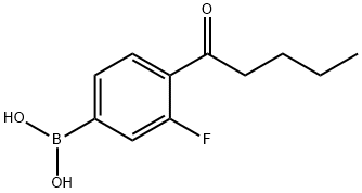 3-Fluoro-4-pentanoylphenylboronic acid structure