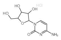 4-amino-1-[3,4-dihydroxy-5-(hydroxymethyl)oxolan-2-yl]pyrimidin-2-one,hydrochloride结构式