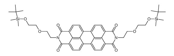 N,N'-bis(2-(2-dimethyl-tert-butylsilyloxyethoxy)ethyl)perylene-3,4,9,10-tetracarboxylic acid bisimide Structure