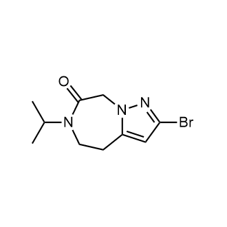 2-Bromo-6-isopropyl-5,6-dihydro-4H-pyrazolo[1,5-d][1,4]diazepin-7(8H)-one Structure