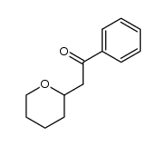 1-phenyl-2-(tetrahydro-2H-pyran-2-yl)-1-ethanone结构式
