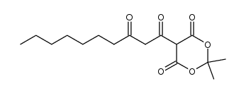 2,2-dimethyl-5-(3-oxodecanoyl)-1,3-dioxane-4,6-dione结构式