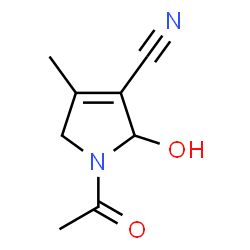 1H-Pyrrole-3-carbonitrile, 1-acetyl-2,5-dihydro-2-hydroxy-4-methyl- (9CI)结构式