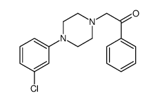 2-[4-(3-Chlorophenyl)-1-piperazinyl]-1-phenylethanone结构式