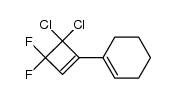 4,4-dichloro-1-cyclohex-1-enyl-3,3-difluoro-cyclobutene结构式