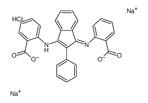 disodium,2-[[3-(2-carboxylatophenyl)imino-2-phenylinden-1-yl]amino]benzoate,hydrochloride结构式