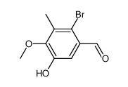 2-bromo-5-hydroxy-4-methoxy-3-methylbenzaldehyde Structure