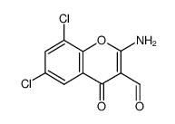 2-AMINO-6,8-DICHLORO-3-FORMYLCHROMONE structure