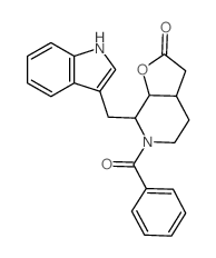 Furo[2,3-c]pyridin-2(3H)-one,6-benzoylhexahydro-7-(1H-indol-3-ylmethyl)-, (3aa,7a,7ab)- (9CI)结构式