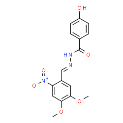 N'-(4,5-dimethoxy-2-nitrobenzylidene)-4-hydroxybenzohydrazide Structure