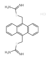 Carbamimidothioic acid,9,10-anthracenediylbis(methylene) ester, dihydrochloride (9CI) Structure