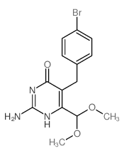 4(3H)-Pyrimidinone,2-amino-5-[(4-bromophenyl)methyl]-6-(dimethoxymethyl)- picture