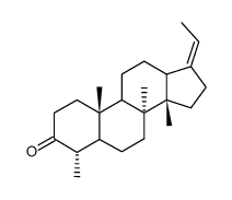 (4S,8S,10S,14S,Z)-17-ethylidene-4,8,10,14-tetramethyltetradecahydro-1H-cyclopenta[a]phenanthren-3(2H)-one Structure