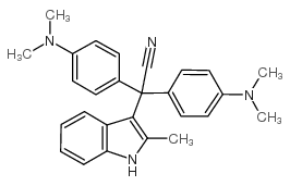 bis(4-n,n-dimethyl aminophenyl)-(2-methyl indol-3-yl)acetonitrile结构式