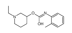 2-Methylphenylcarbamic acid 1-ethyl-3-piperidyl ester Structure