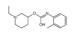 2-Methylphenylcarbamic acid 1-ethyl-3-piperidyl ester structure