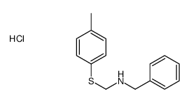 N-[(4-methylphenyl)sulfanylmethyl]-1-phenylmethanamine,hydrochloride Structure