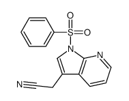 [1-(Phenylsulfonyl)-1H-pyrrolo[2,3-b]pyridin-3-yl]acetonitrile结构式