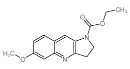 ethyl 6-methoxy-2,3-dihydropyrrolo[3,2-b]quinoline-1-carboxylate结构式