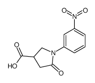 1-(3-NITROPHENYL)-5-OXO-3-PYRROLIDINECARBOXYLIC ACID结构式