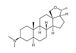 (20R)-18,20-epoxy-N,N-dimethyl-5alpha-pregnan-3beta-amine结构式