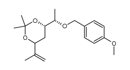 (4S)-4-((S)-1-((4-methoxybenzyl)oxy)ethyl)-2,2-dimethyl-6-(prop-1-en-2-yl)-1,3-dioxane Structure