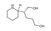 (R)-2-((R)-piperidin-2-yl)pentane-1,5-diol结构式