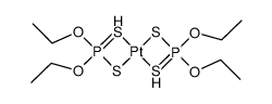 bis(O,O'-diethyldithiophosphato-S,S')platinum(II) Structure