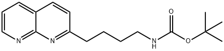 (4-(1,8-萘啶-2-基)丁基)氨基甲酸叔丁酯结构式