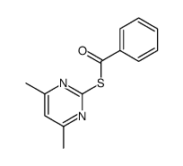 2-benzoylthio-4,6-dimethylpyrimidine Structure