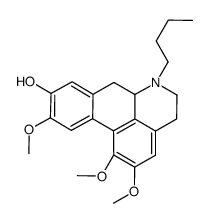 (6aS)-6-butyl-1,2,10-trimethoxy-5,6,6a,7-tetrahydro-4H-dibenzo[de,g]quinoline-9-ol Structure