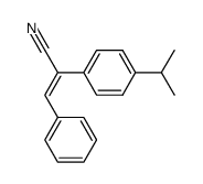 (E)-2-(4-Isopropyl-phenyl)-3-phenyl-acrylonitrile结构式