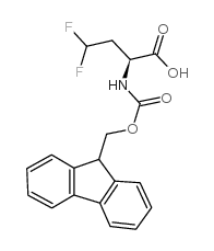 (S)-2-((((9H-芴-9-基)甲氧基)羰基)氨基)-4,4-二氟丁酸结构式