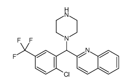 2-[[2-chloro-5-(trifluoromethyl)phenyl]-piperazin-1-ylmethyl]quinoline Structure