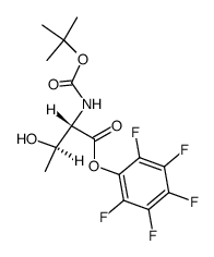 N-tert-butyloxycarbonyl-L-threonine pentafluorophenyl ester Structure