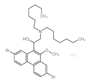 1-(2,7-dibromo-10-methoxy-phenanthren-9-yl)-2-(diheptylamino)ethanol structure