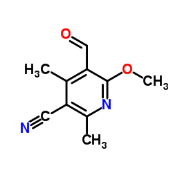 5-Formyl-6-methoxy-2,4-dimethylnicotinonitrile structure