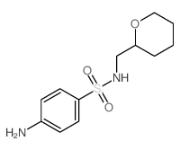 4-amino-N-(oxan-2-ylmethyl)benzenesulfonamide结构式