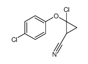 2-chloro-2-(4-chlorophenoxy)cyclopropane-1-carbonitrile Structure