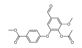 4-<3-Methoxy-2-acetoxy-5-formyl-phenoxy>-benzoesaeure-methylester Structure