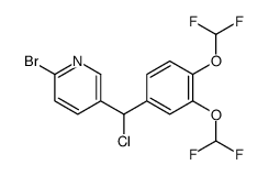 5-[[3,4-bis(difluoromethoxy)phenyl]-chloromethyl]-2-bromopyridine结构式