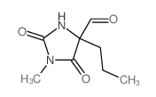 4-Imidazolidinecarboxaldehyde,1-methyl-2,5-dioxo-4-propyl- structure