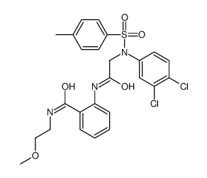 2-[[2-(3,4-dichloro-N-(4-methylphenyl)sulfonylanilino)acetyl]amino]-N-(2-methoxyethyl)benzamide结构式