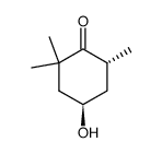 (-)-(4R,6R)-4-hydroxy-2,2,6-trimethylcyclohexanone结构式