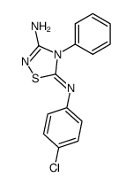 (3-amino-4-phenyl-4H-[1,2,4]thiadiazol-5-ylidene)-(4-chloro-phenyl)-amine结构式